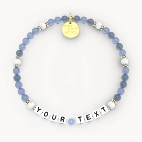 Custom Bluestone Bracelet in White Letters